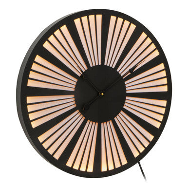 Genova Small Black And White LED Wall Clock
