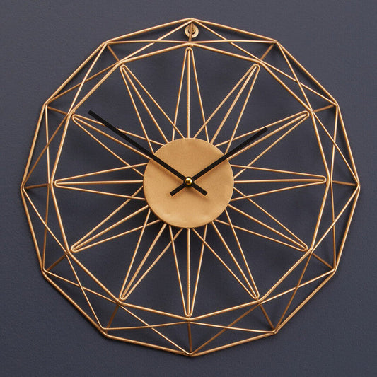 Genova Small Gold Metal Wall Clock