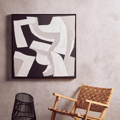 Astratto Monochrome Abstract Textured Wall Art