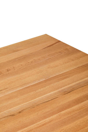 Jarloi oak wood and gold coffee table, base detail