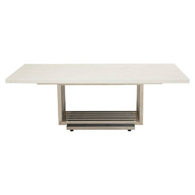 Ivory marble effect coffee table, tabletop detail