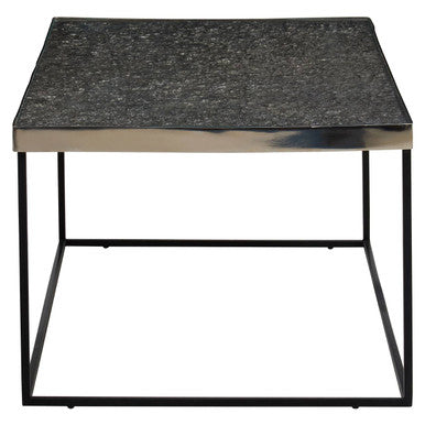 Akola Rectangle Coffee Table in Silver and Glass