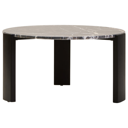 Palermo Round Black Marble Top Large Coffee Table
