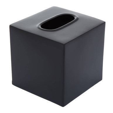 Allegra Black and Gold Stainless Steel Tissue Box 13 cm