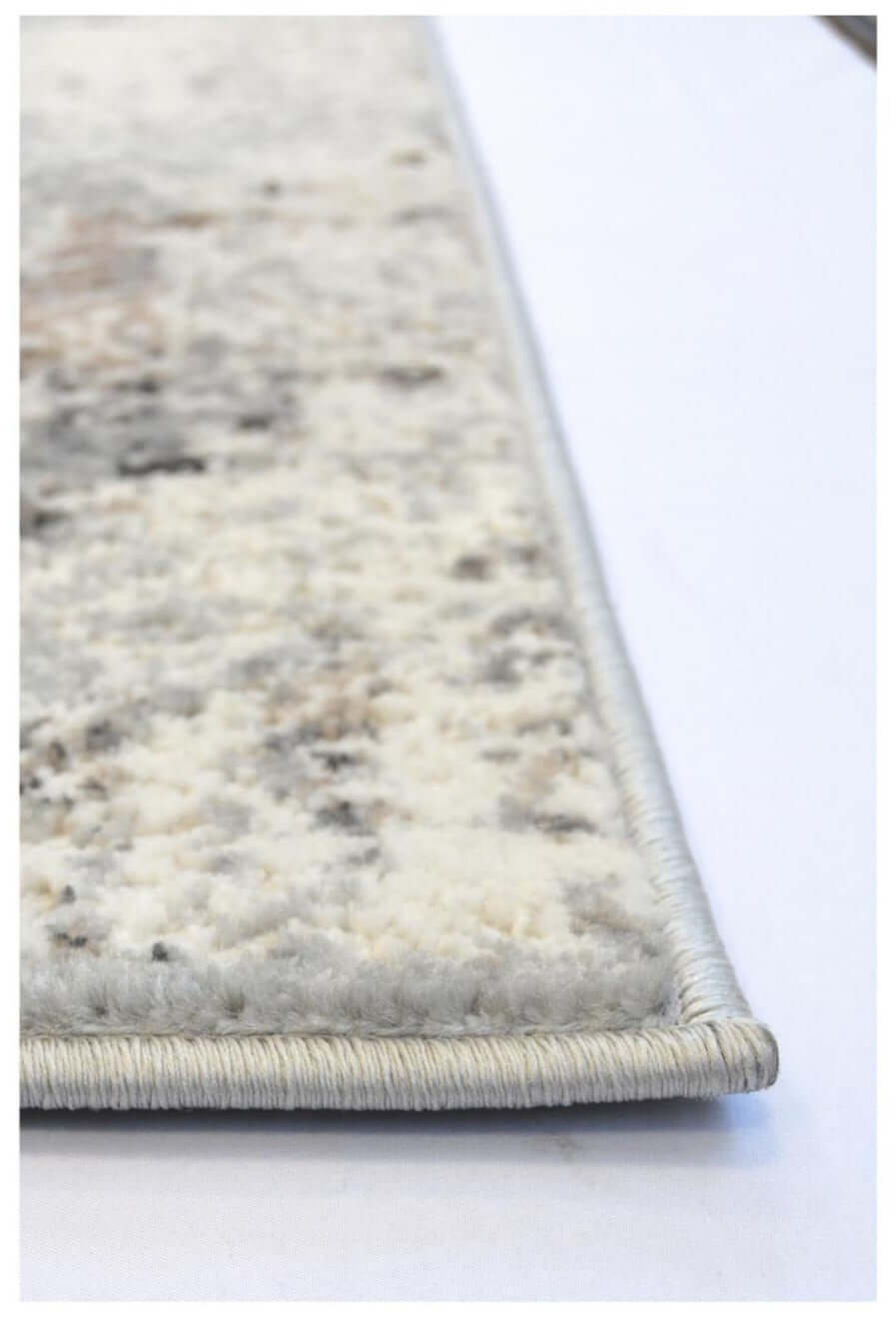 Abstract Vintage Cream & Grey Rug | D176A