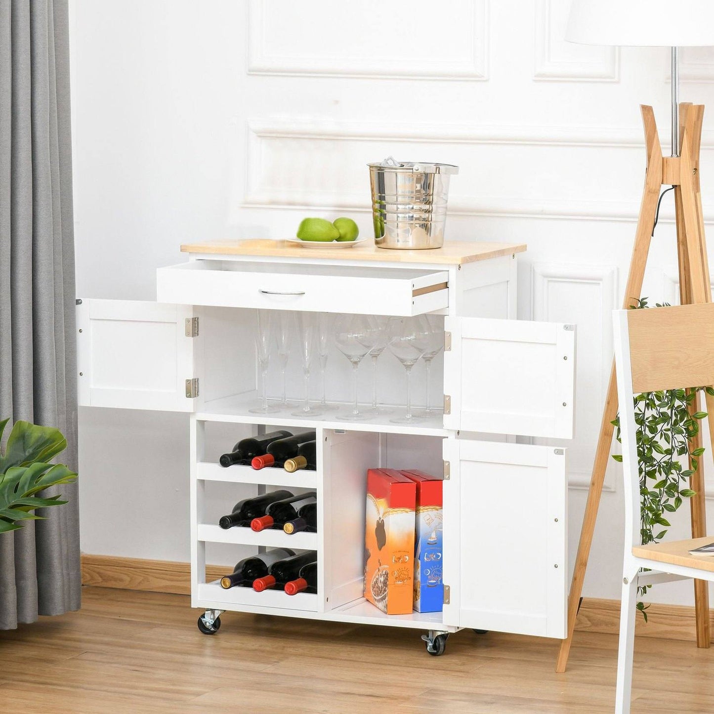 🍽️ Modern Kitchen Trolley - Premium Mobile Storage Cart ✨
