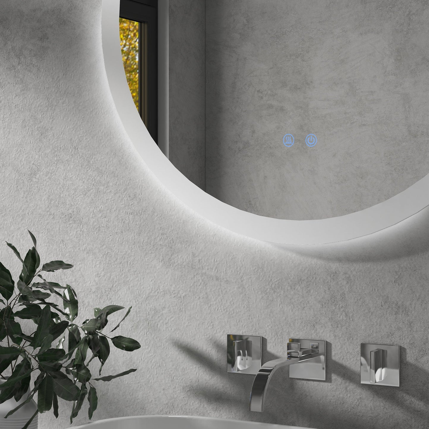 🪞 Kleankin Round LED Bathroom Mirror ✨ Illuminated Wall Mount with Bright Lighting