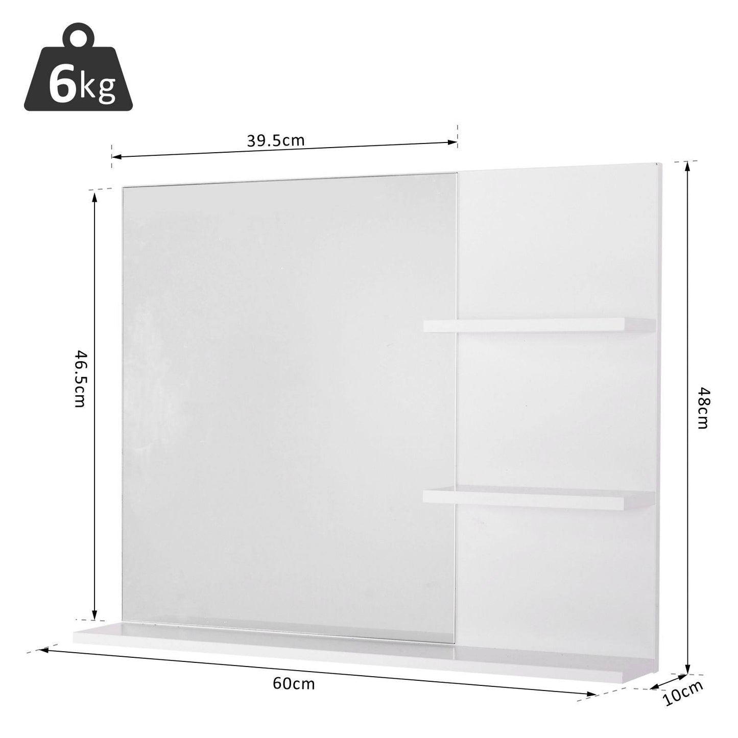 🪞 Kleankin Modern Bathroom Mirror ✨ Stylish Wall Mount Design