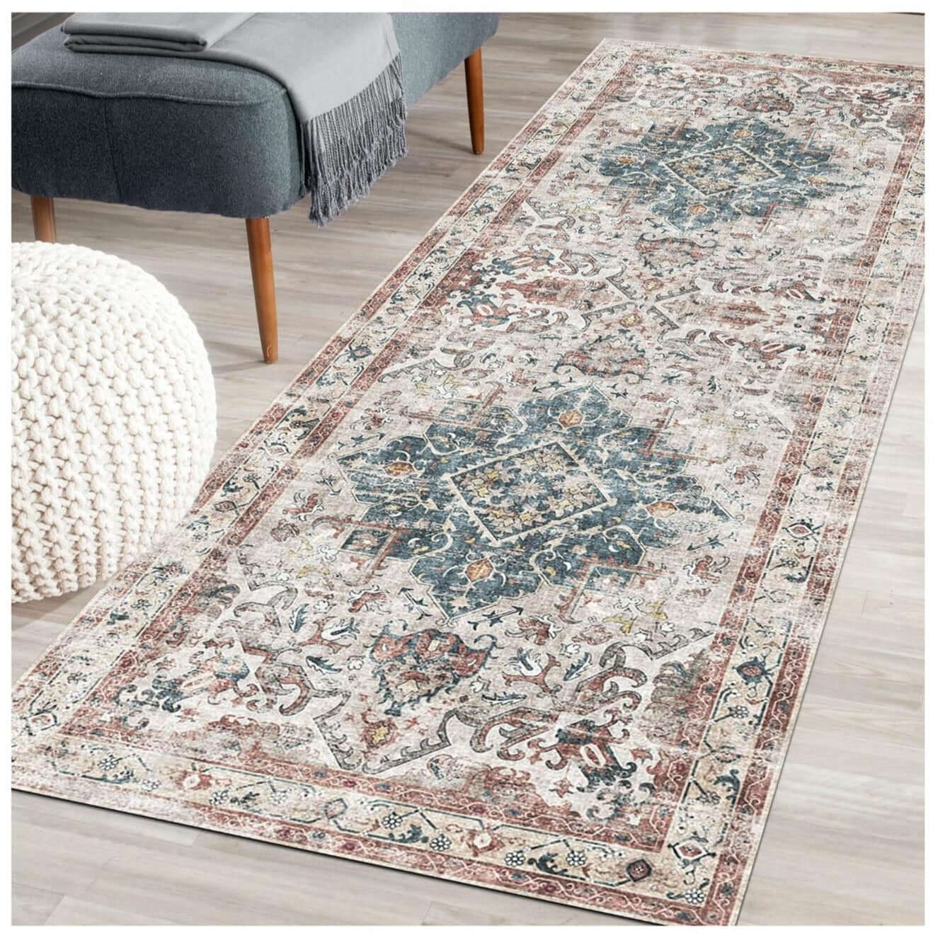 Carmel Cream Bordered Rug