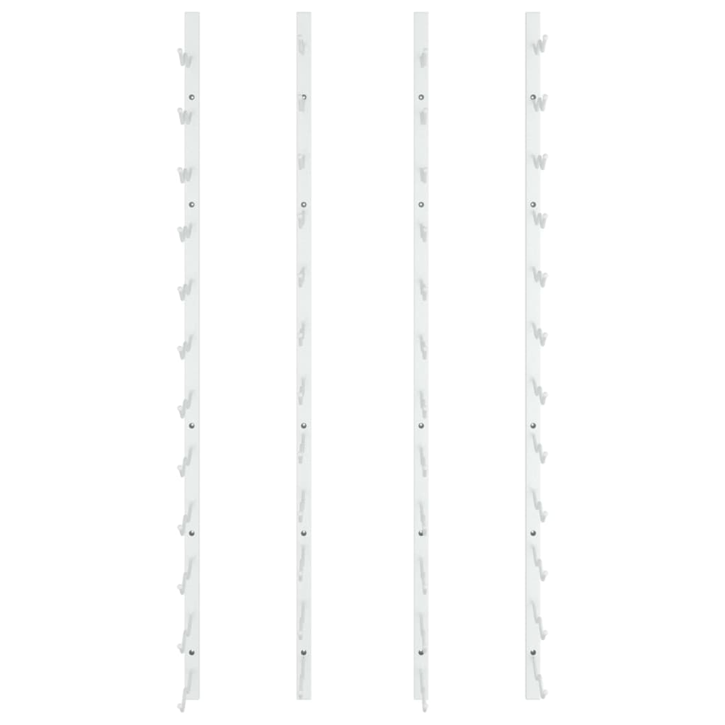 Wall Mounted Wine Rack for 24 Bottles 2 pcs White Iron