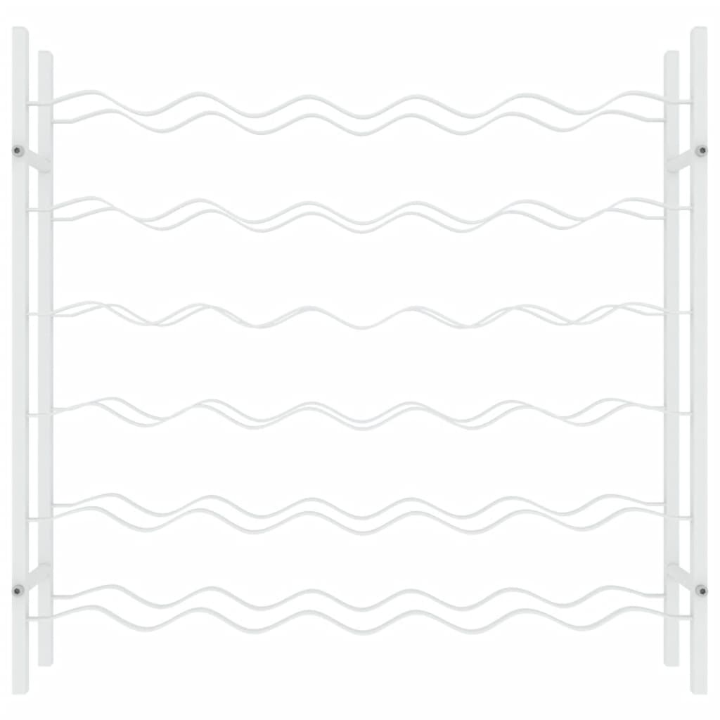 Wine Rack for 36 Bottles White Metal