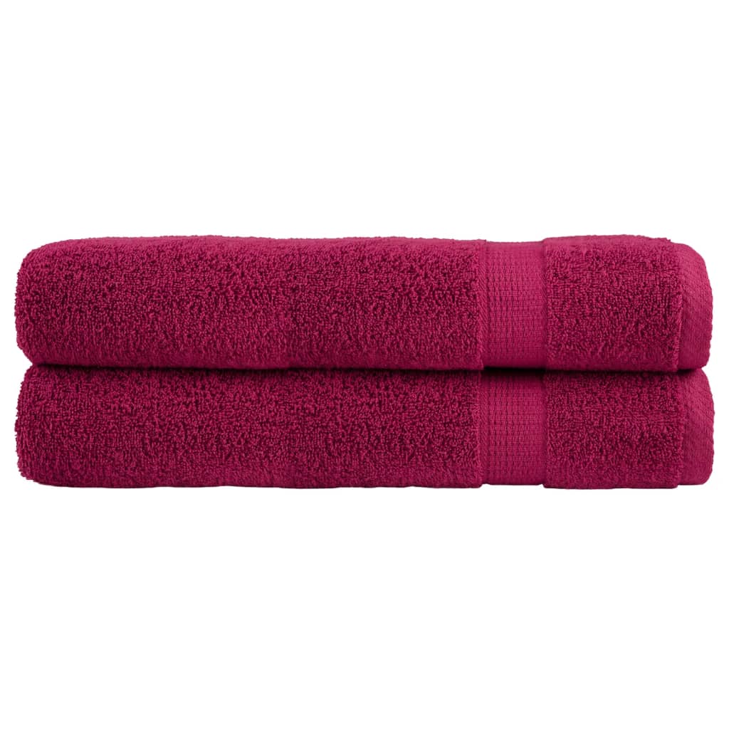 🏆 Premium Luxury Towels SOLUND 2pcs Bordeaux 100x200cm 600gsm ✨ Ultra-Soft Egyptian Cotton Bath Towels