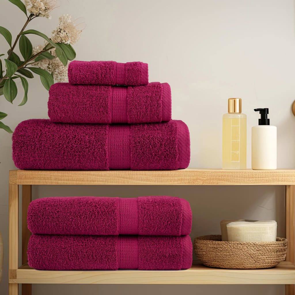 🏆 Premium Luxury Towels SOLUND 2pcs Bordeaux 100x200cm 600gsm ✨ Ultra-Soft Egyptian Cotton Bath Towels
