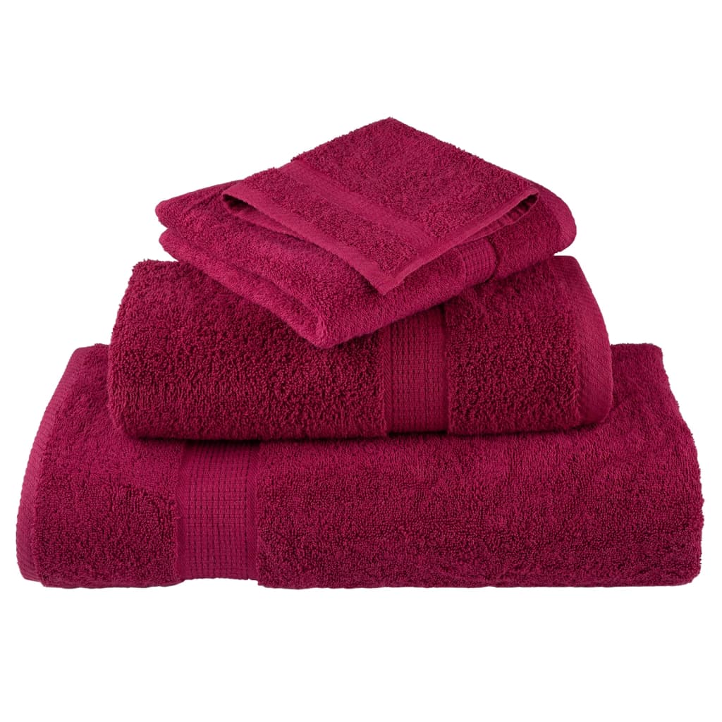 🏆 Premium Luxury Towels SOLUND 2pcs Bordeaux 100x200cm 600gsm ✨ Ultra-Soft Egyptian Cotton Bath Towels