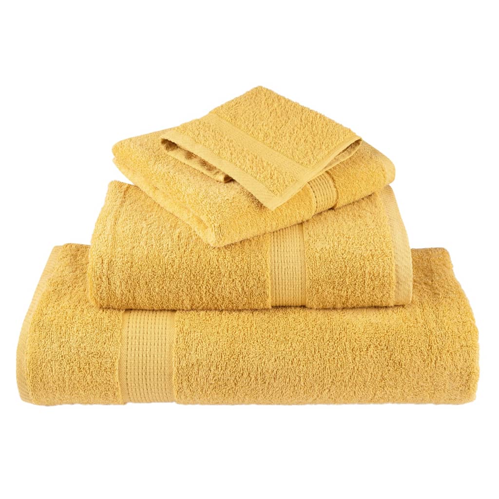 🏆 Premium Luxury Towels SOLUND 2pcs Gold 100x200cm 600gsm ✨ Ultra-Soft Egyptian Cotton Bath Towels