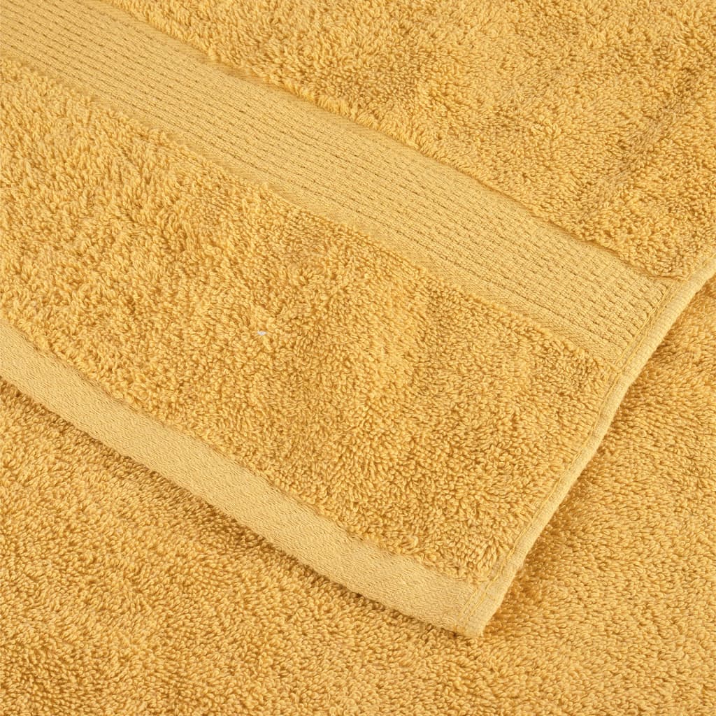 🏆 Premium Luxury Towels SOLUND 2pcs Gold 100x200cm 600gsm ✨ Ultra-Soft Egyptian Cotton Bath Towels
