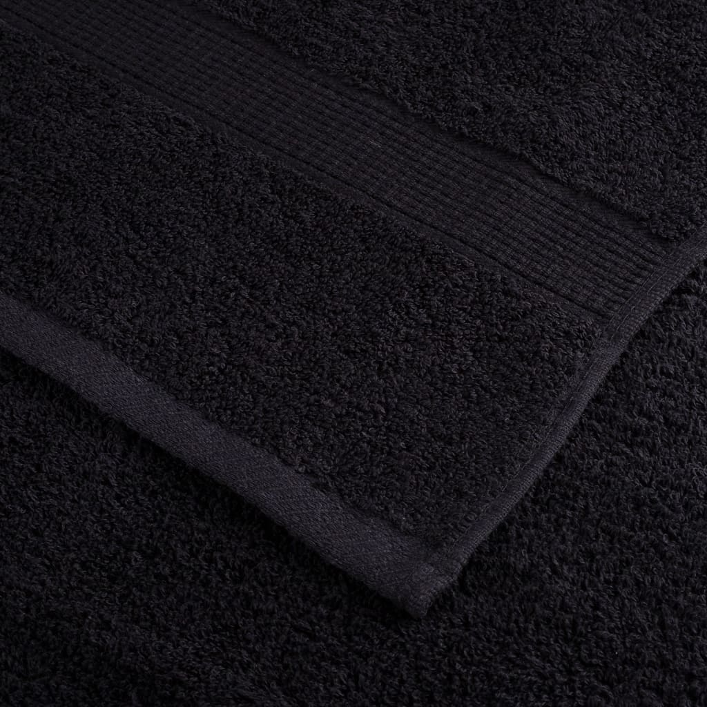 🏆 Premium Luxury Towels SOLUND 2pcs Black 100x200cm 600gsm ✨ Ultra-Soft Egyptian Cotton Bath Towels