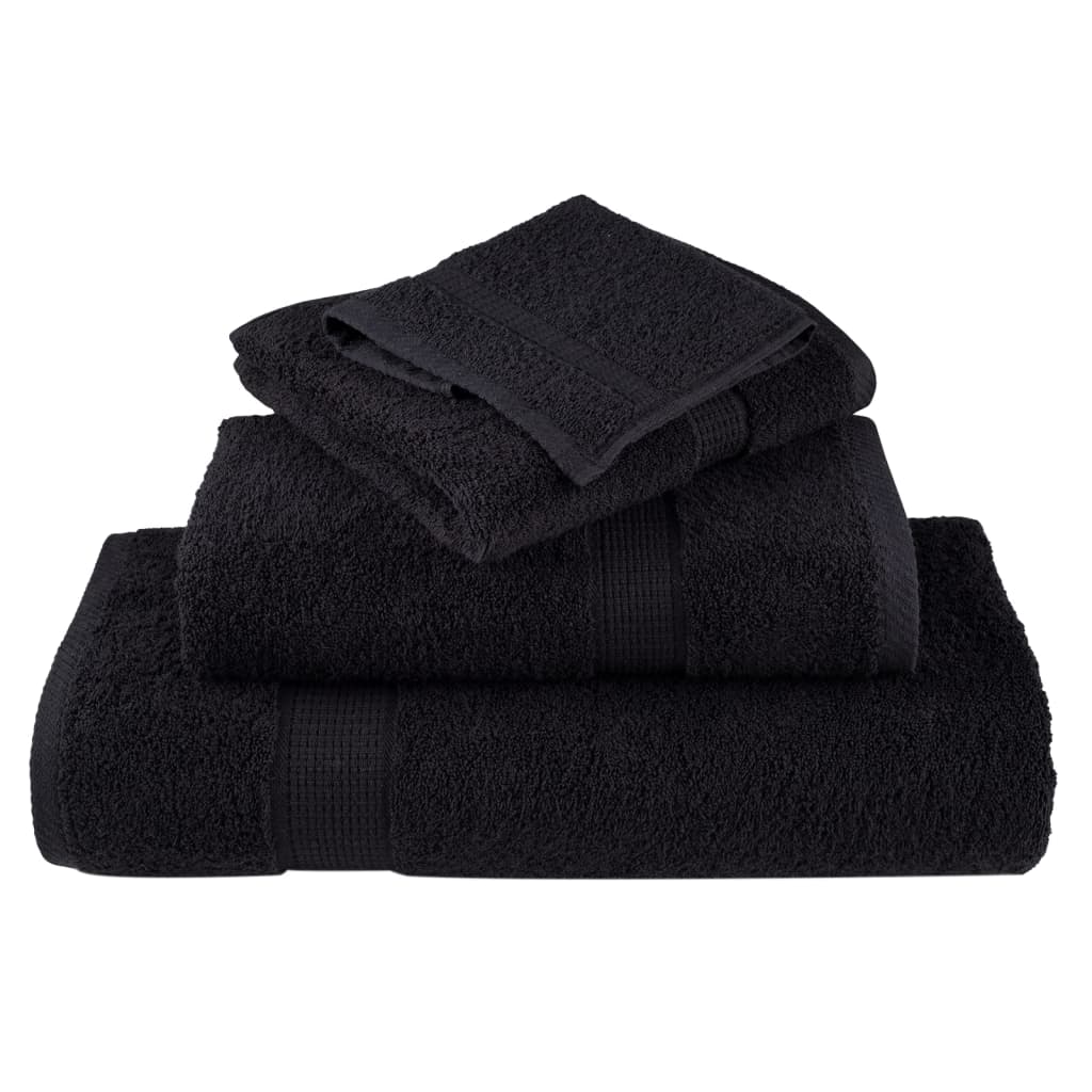 🖤 Premium SOLUND Beach Towels 4-Pack Black 100x200cm 600gsm Ultra-Soft