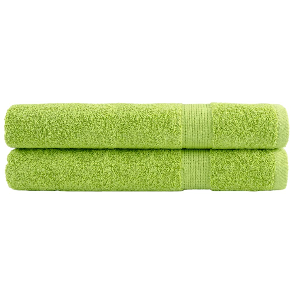 🏆 Premium Luxury Towels SOLUND 2pcs Apple Green 100x200cm 600gsm ✨ Ultra-Soft Egyptian Cotton Bath Towels