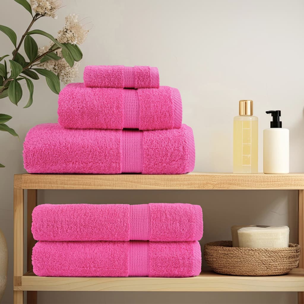 🏆 Premium Luxury Towels SOLUND 4pcs Pink 100x200cm 600gsm ✨ Ultra-Soft Egyptian Cotton Bath Towels