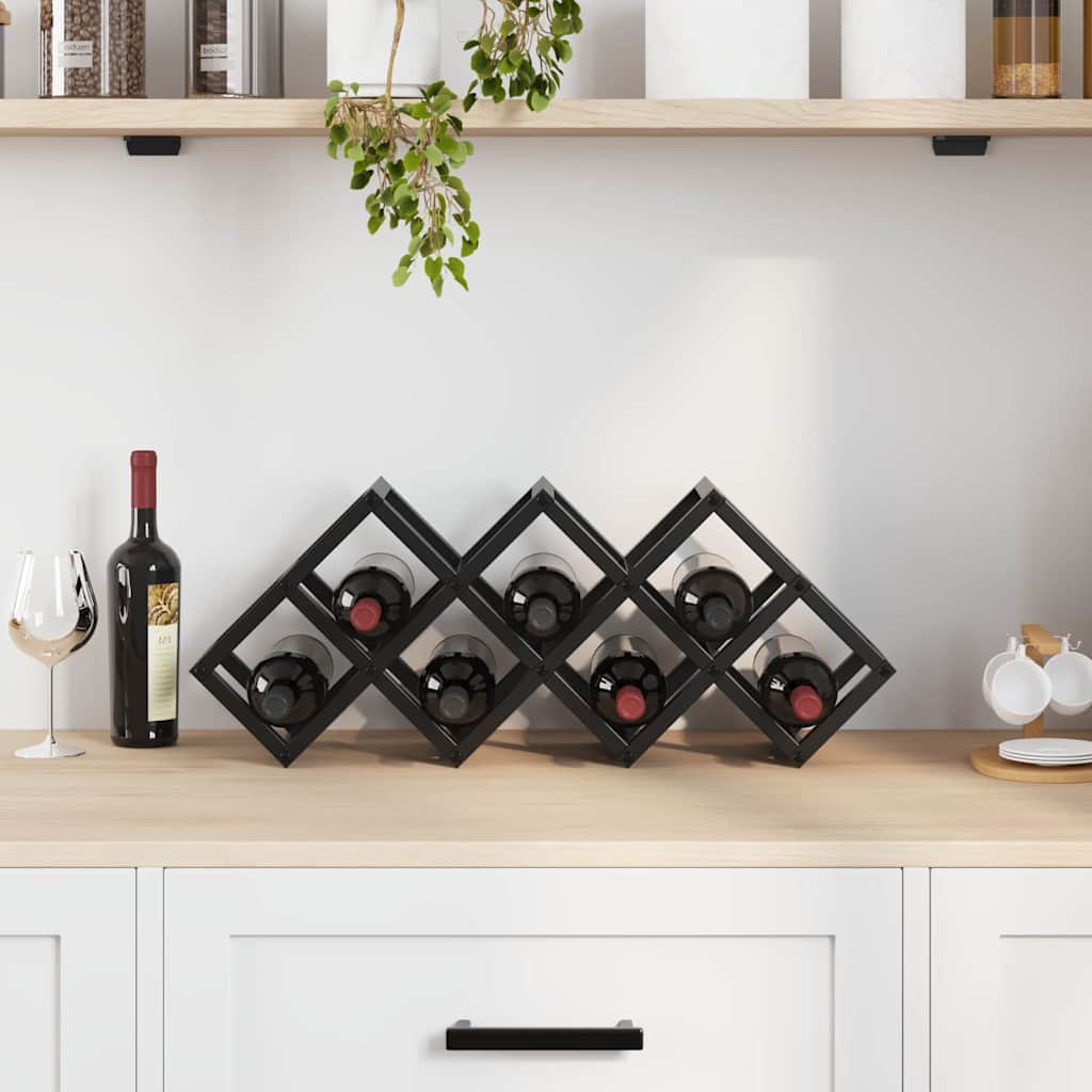 Wine Rack for 9 Bottles - 63 x 16.5 x 25 cm - Powder-coated Steel
