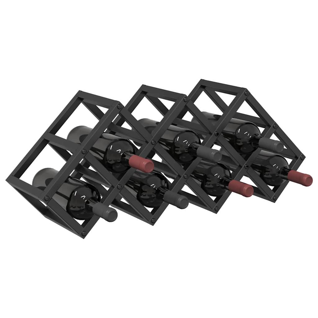 Wine Rack for 9 Bottles - 63 x 16.5 x 25 cm - Powder-coated Steel