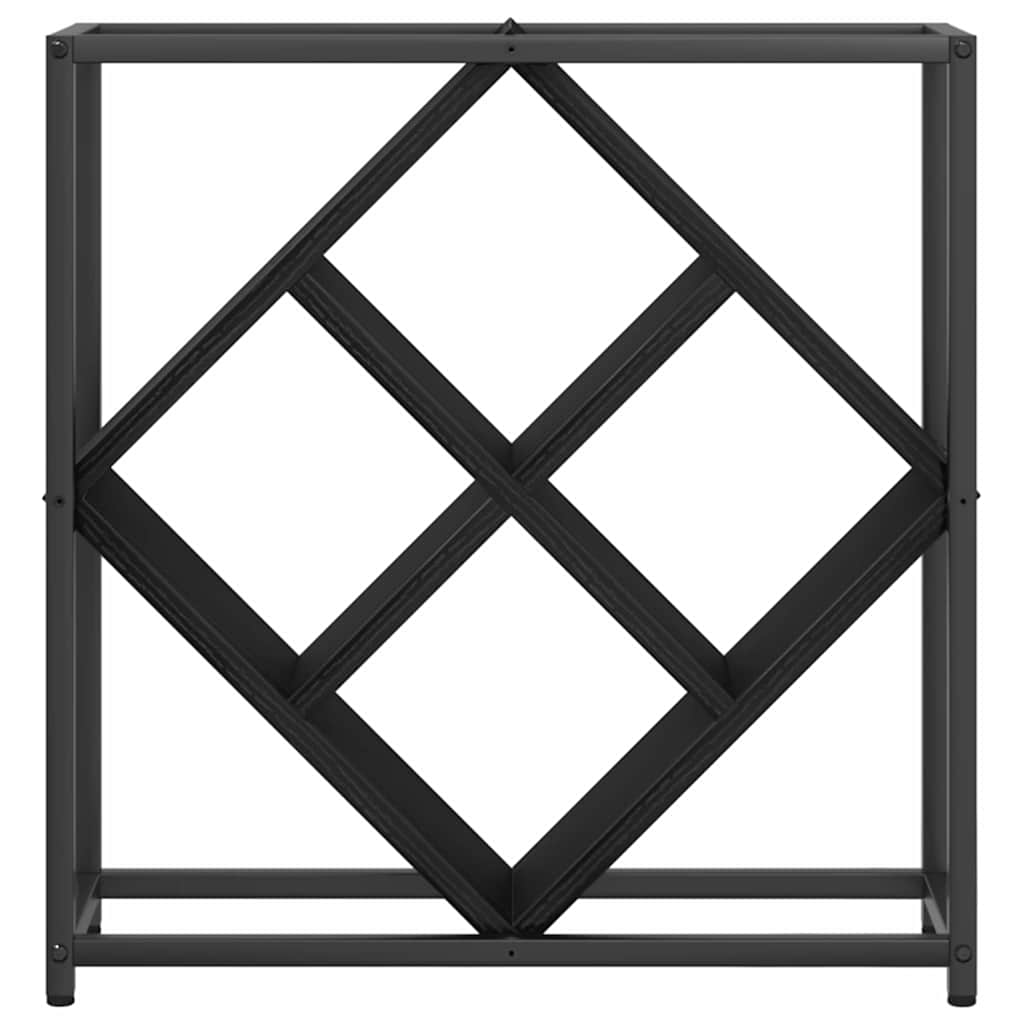 Wine Rack Black Oak 51x18x52,5 cm Engineered Wood