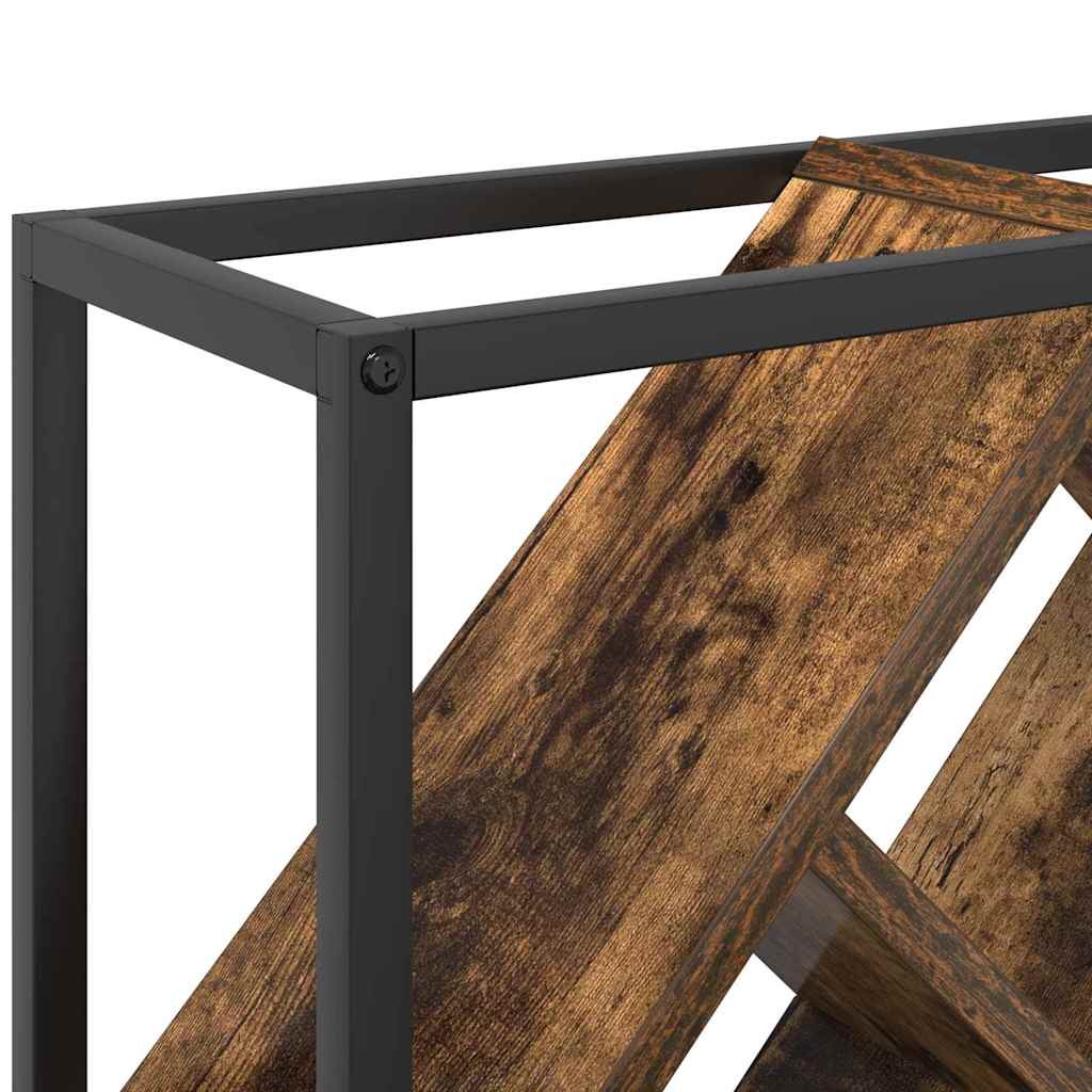 Wine Rack Smoked Oak 51x18x52,5 cm Engineered Wood