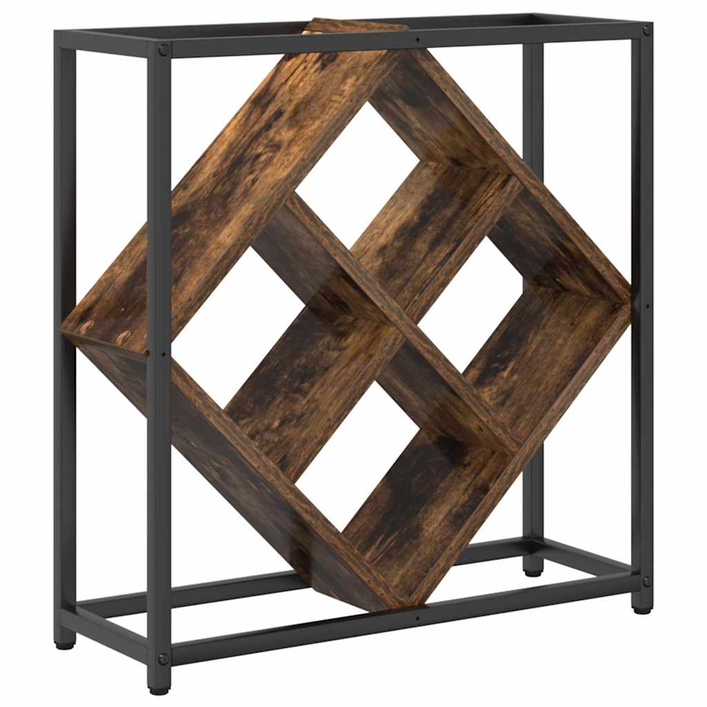 Wine Rack Smoked Oak 51x18x52,5 cm Engineered Wood