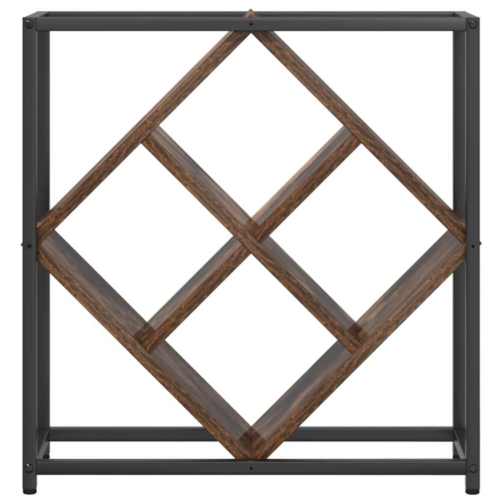 Wine Rack Smoked Oak 51x18x52,5 cm Engineered Wood