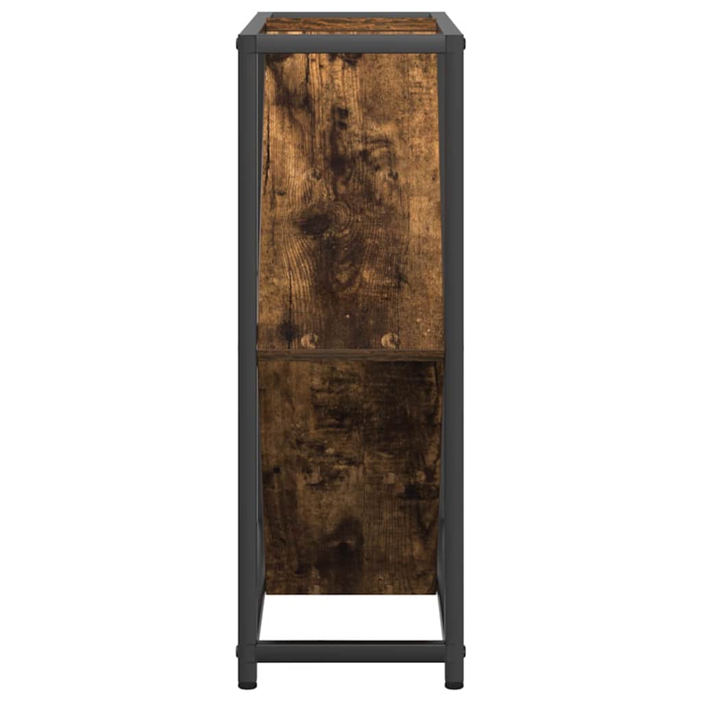Wine Rack Smoked Oak 51x18x52,5 cm Engineered Wood