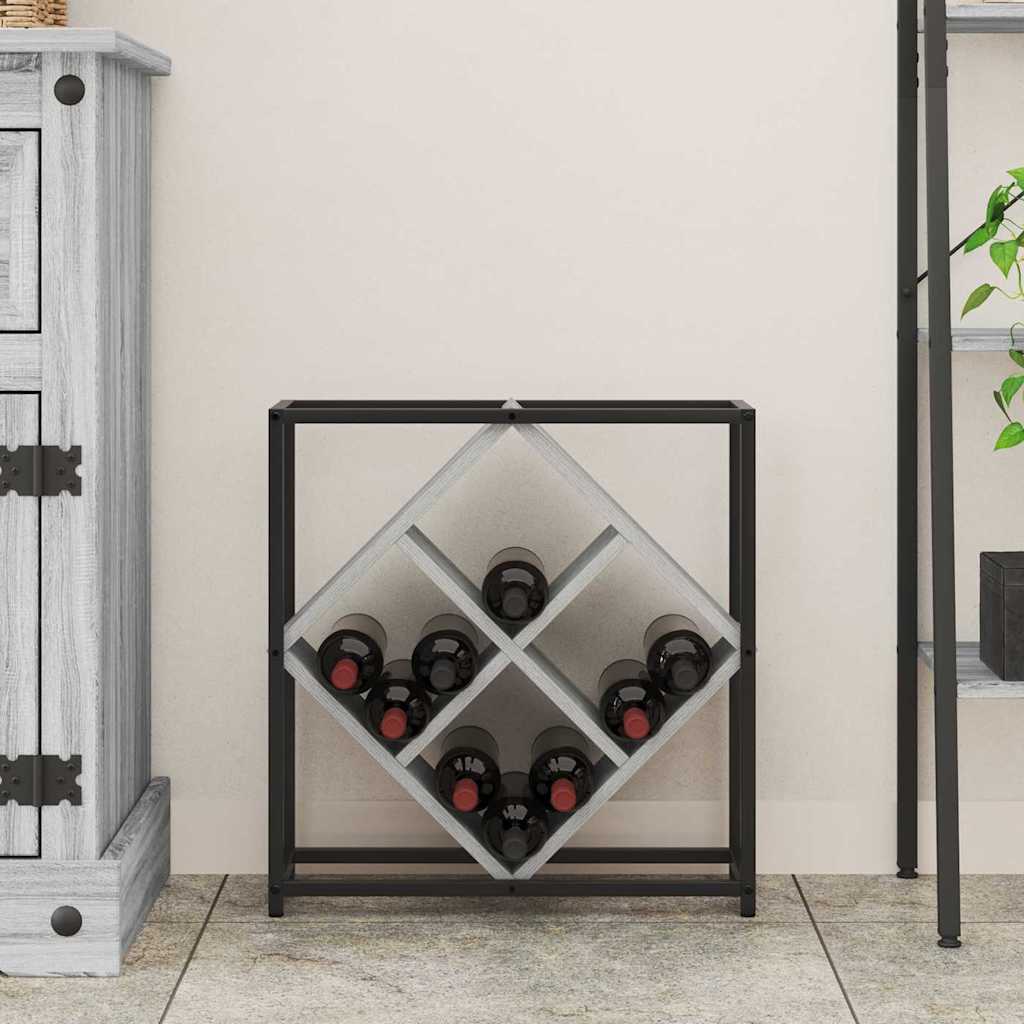 Wine Rack Grey Sonoma 51x18x52,5 cm Engineered Wood