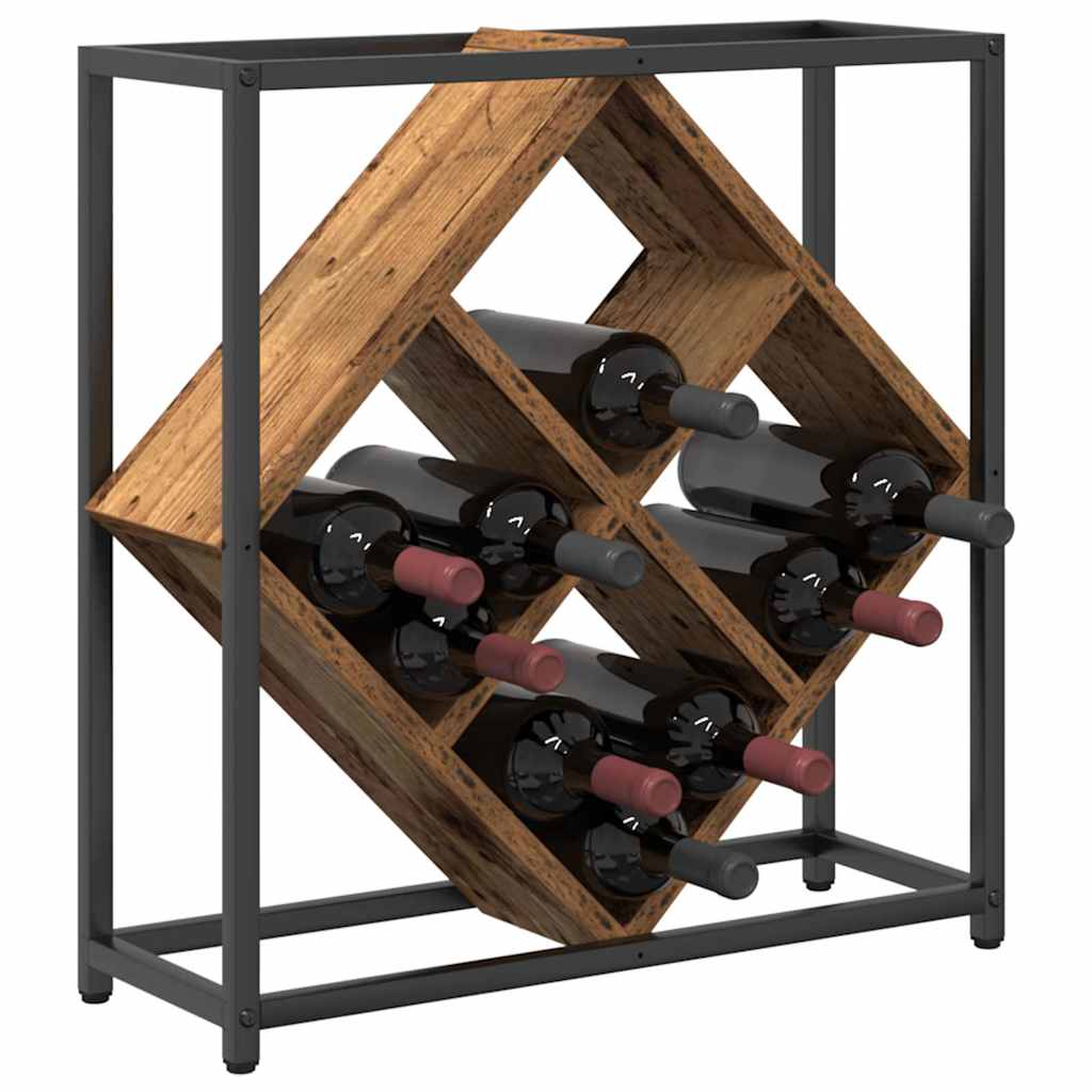 Wine Rack Old Wood 51x18x52,5 cm Engineered Wood