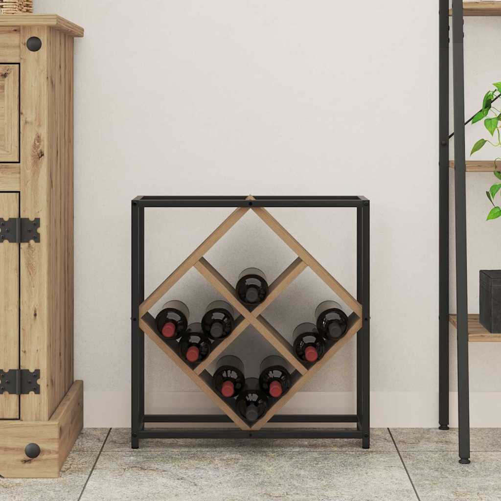 Wine Rack Artisan Oak 51x18x52,5 cm Engineered Wood