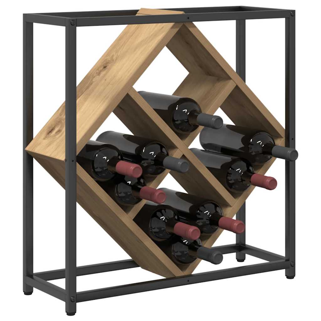 Wine Rack Artisan Oak 51x18x52,5 cm Engineered Wood