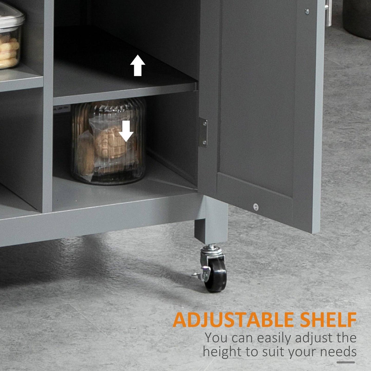 🍽️ Compact Kitchen Trolley - Storage Drawer & Open Shelf 📦