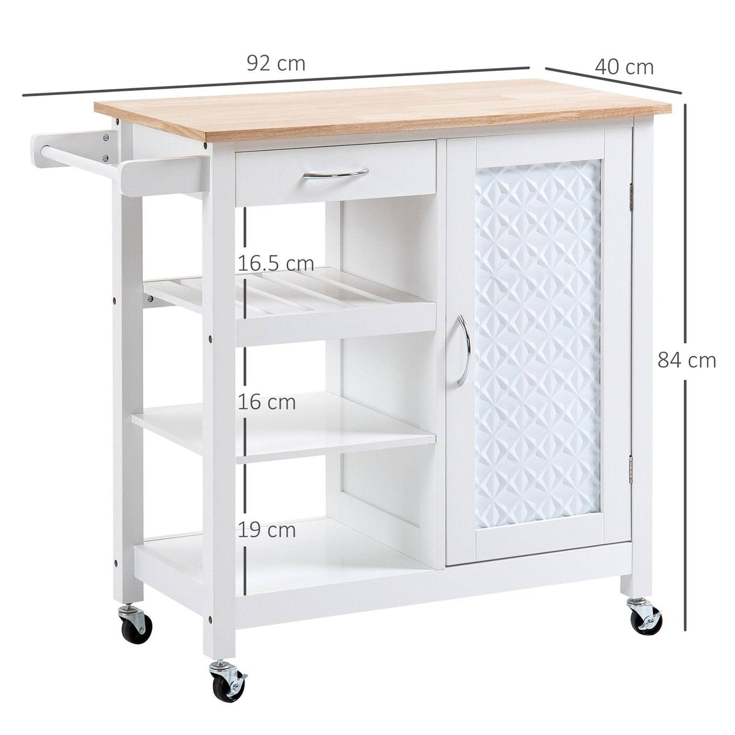 🍽️ Premium Kitchen Trolley - Mobile Storage & Serving Cart 🛒