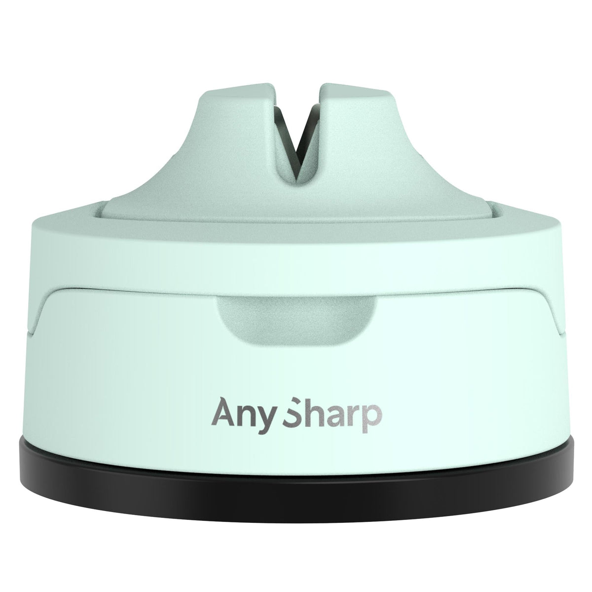 Sky blue AnySharp Evo knife sharpener on a white background