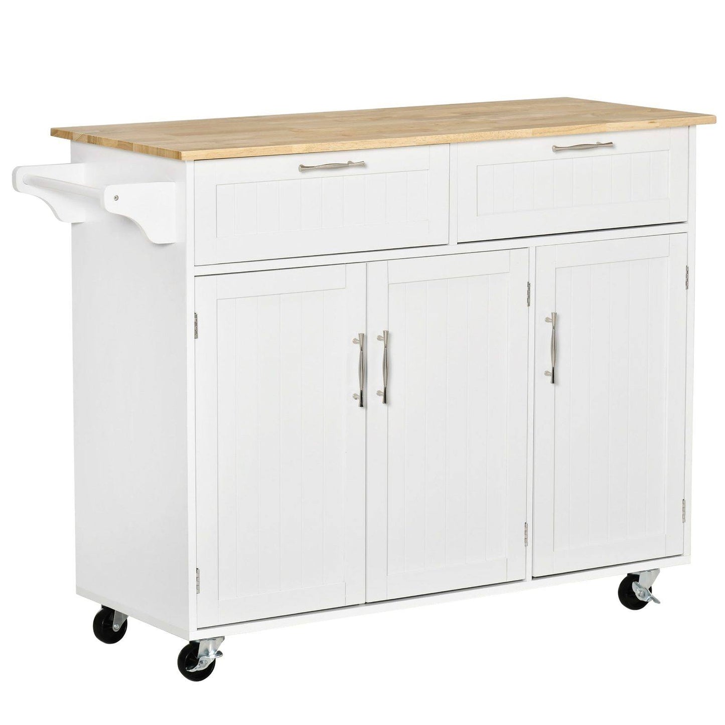 🏠 HOMCOM Kitchen Island Cart - Mobile Storage & Food Prep Station 🍽️