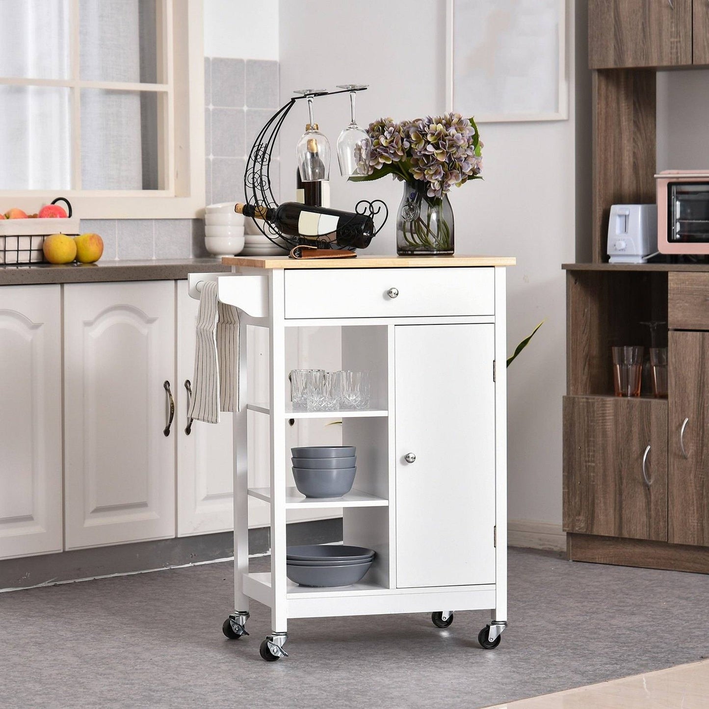 🍽️ Premium Kitchen Trolley - Mobile Storage & Serving Cart 🛒