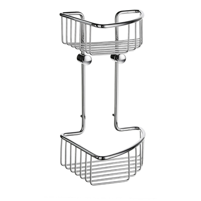 Smedbo Sideline Polished Chrome Double Corner Shower Basket DK1021
