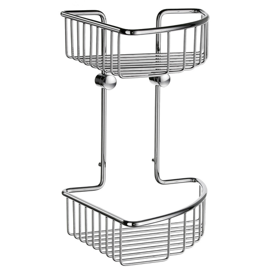 Smedbo Sideline Polished Chrome Double Corner Shower Basket DK1022