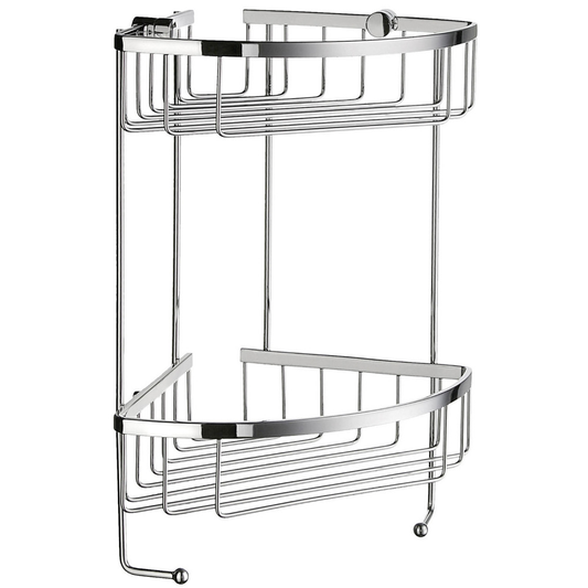 Smedbo Sideline Polished Chrome Double Corner Shower Basket DK2031