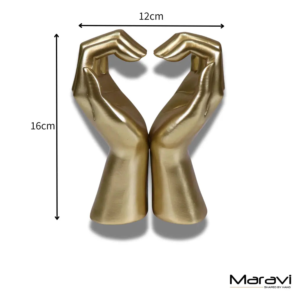 Darela Gold Heart Hands Ornament