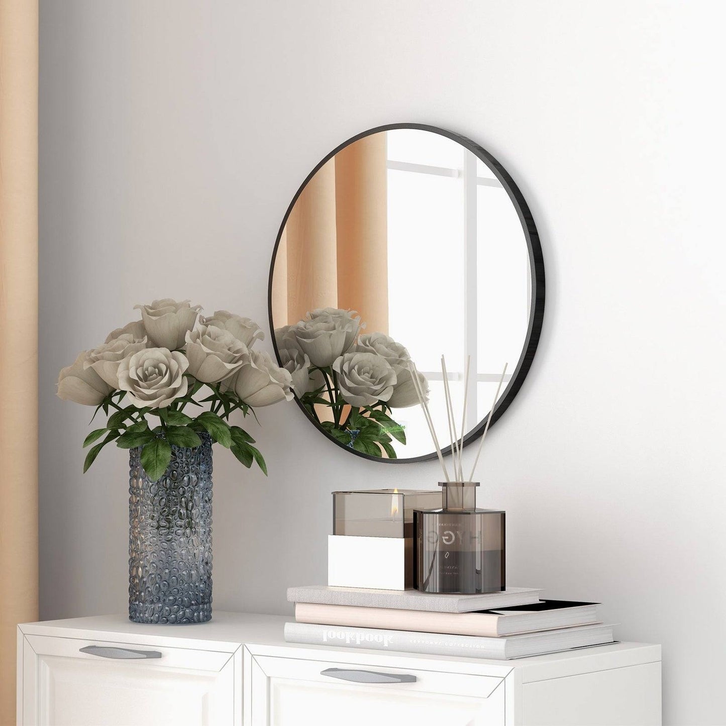 🪞 Kleankin Round Bathroom Mirror ✨ Modern Wall Mount Design