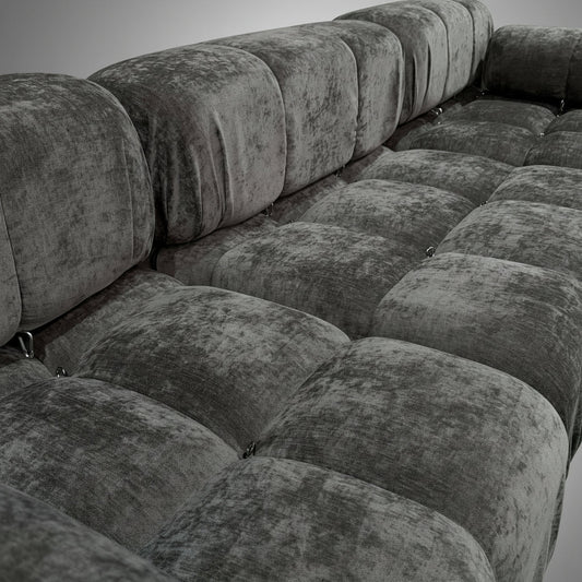 Camaleonda Modular Sectional Sofa - Faux Suede Charcoal