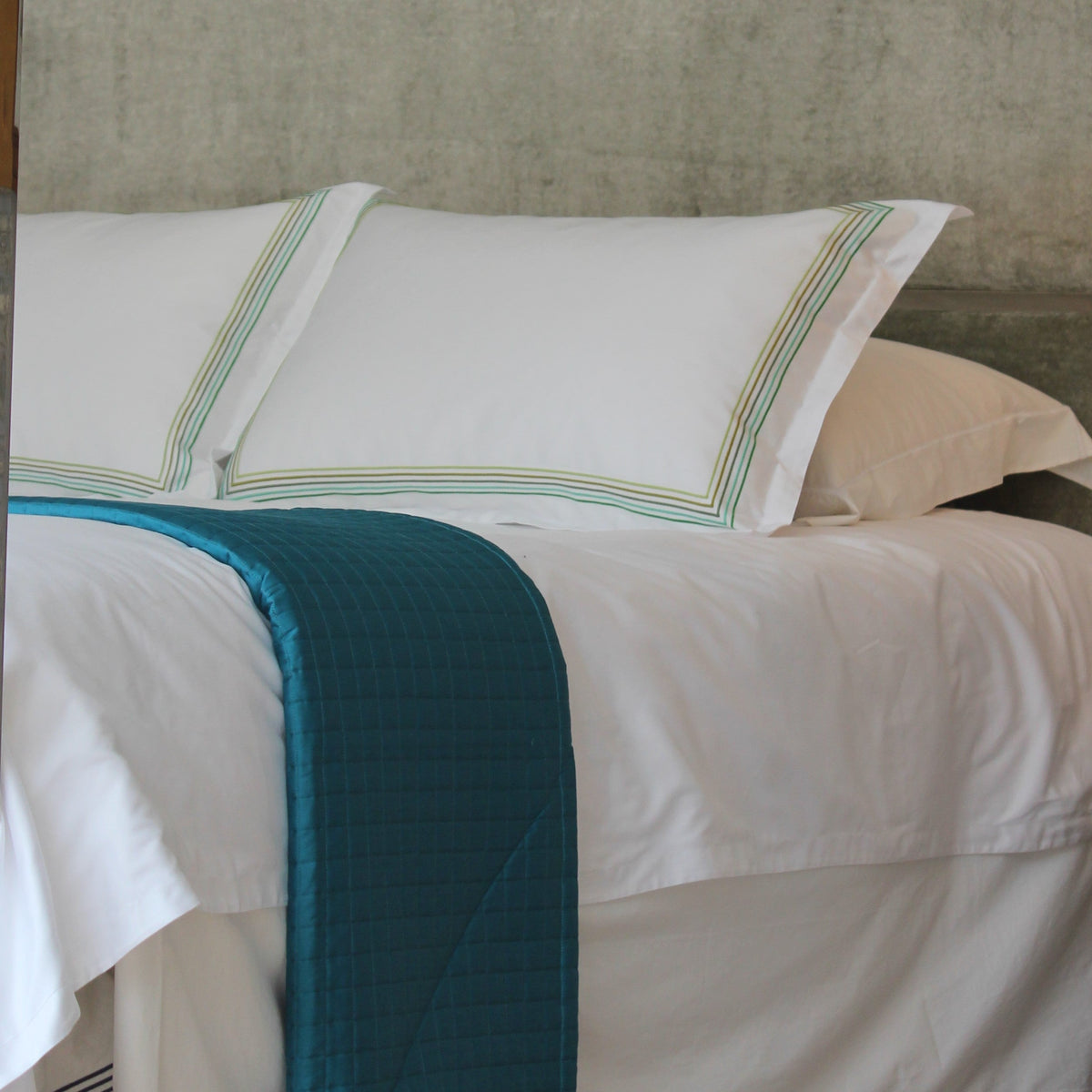 Dormitory Empress Green Ombré Sateen Duvet Cover & Pillowcases