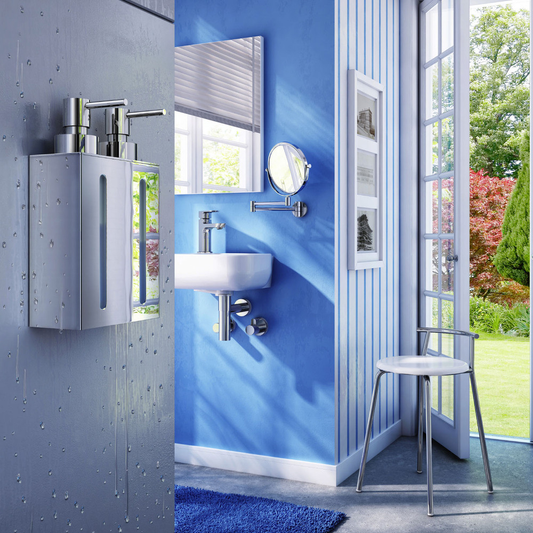 Smedbo Outline Polished Chrome Double Wall Soap Dispenser FK258