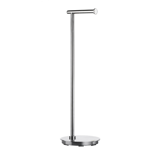 Smedbo Outline Lite Polished Steel Freestanding Toilet Roll Holder with Circular Base FK606