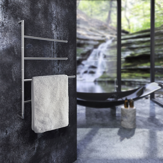 Smedbo Outline Lite Polished Steel Swing Arm Towel Rail FK634